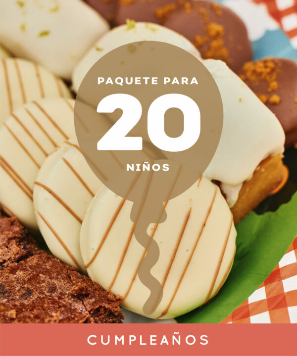 PAQUETE CUMPLEAÑOS 20 NIÑOS