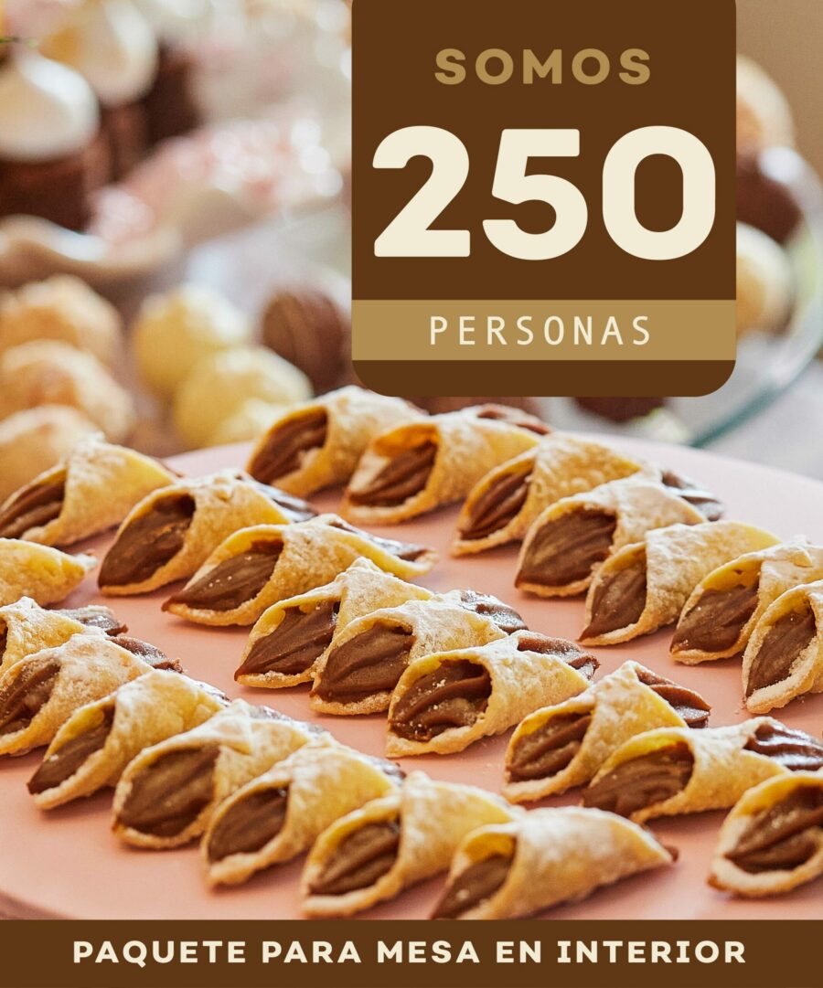 Paquete para eventos de 250 personas