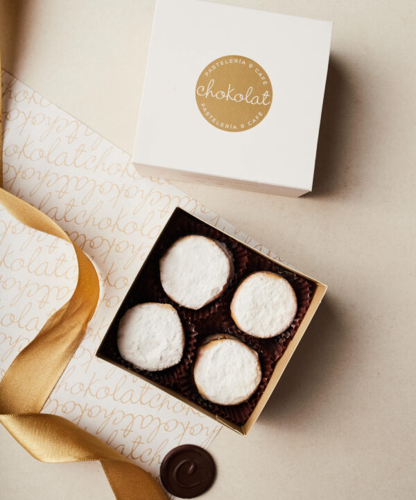 Cajas de Alfajores mini: 4, 8 o 20 unidades.